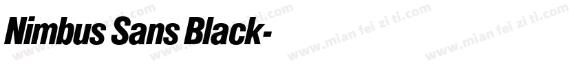 Nimbus Sans Black字体转换